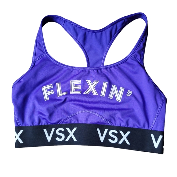 Victoria's Secret Sport Bra Flexing M Purple - Picture 2 of 6